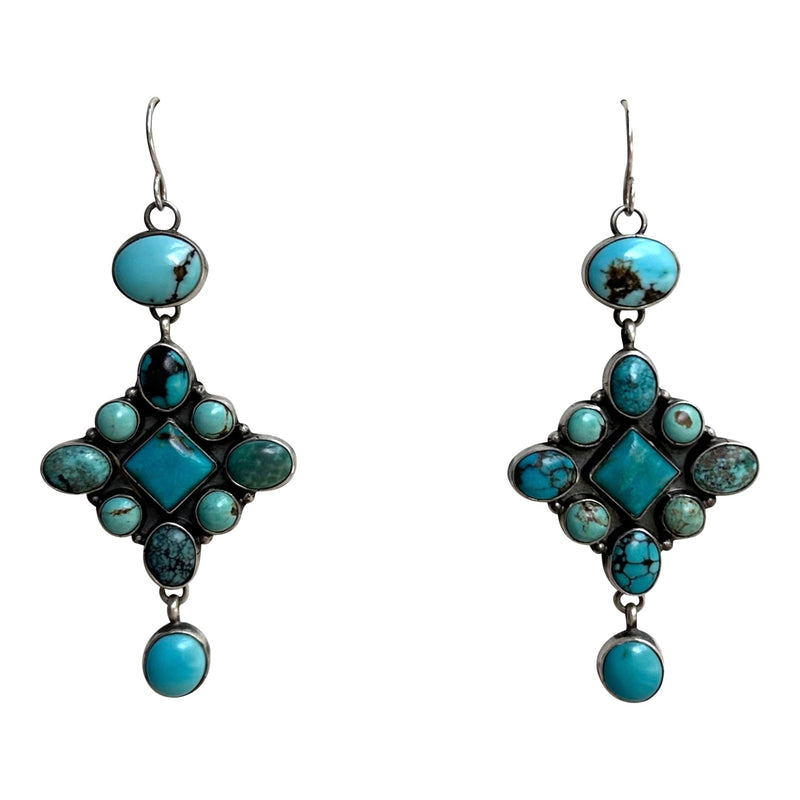 The Blue Tide Turquoise Earrings by Annie Hoskie-Earrings-Good Tidings