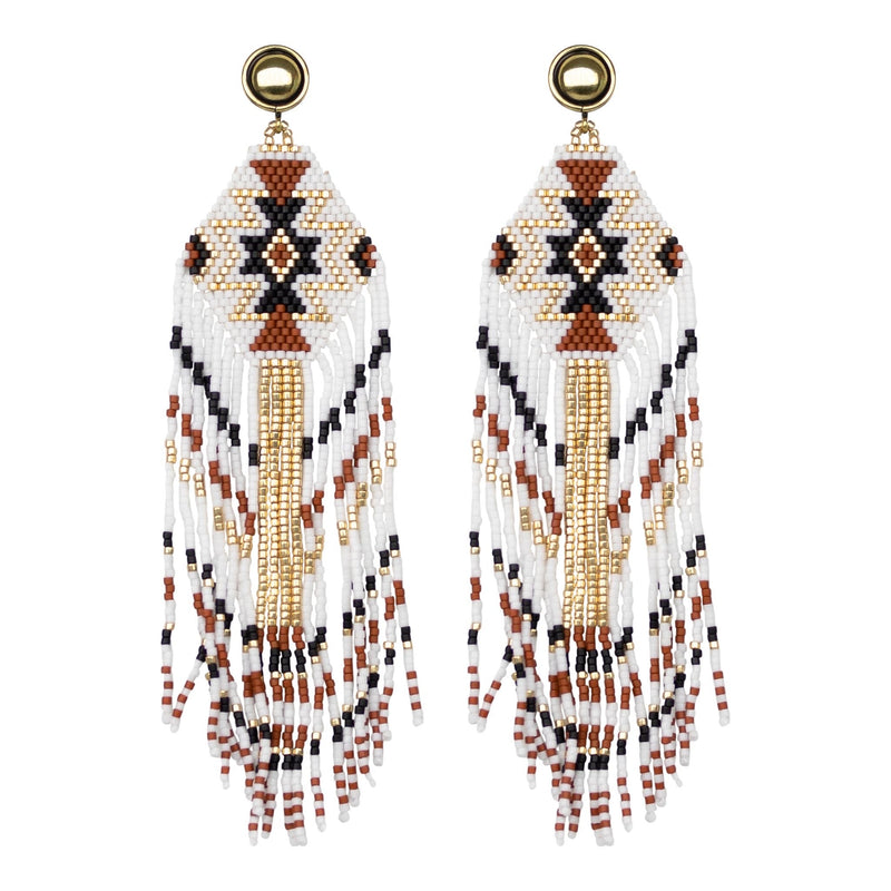 Tribal Beaded Earrings-Earrings-Good Tidings